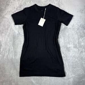 Everlane Organic Cotton Weekend Tee Dress Women's S Black NWT Minimalist